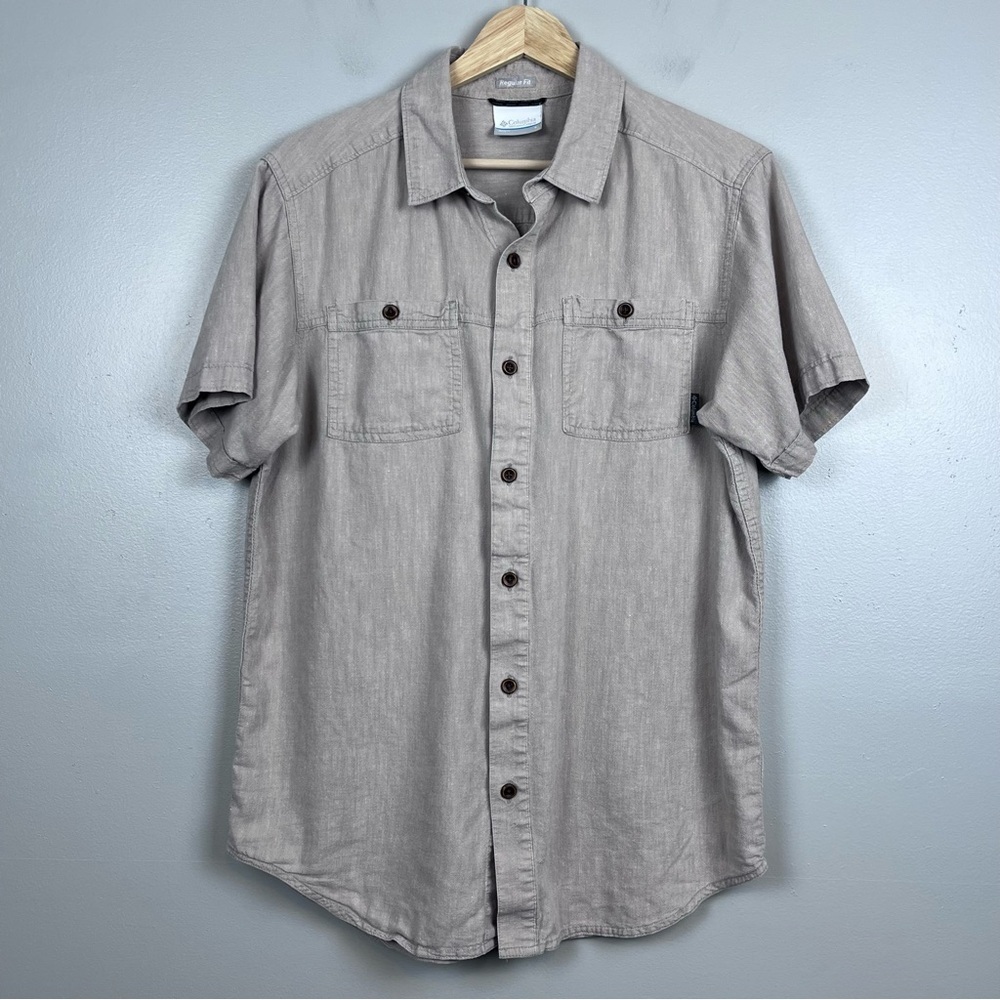 Columbia Men's Regular Fit Hemp & Cotton Button Down Shirt Size S; Lightweight